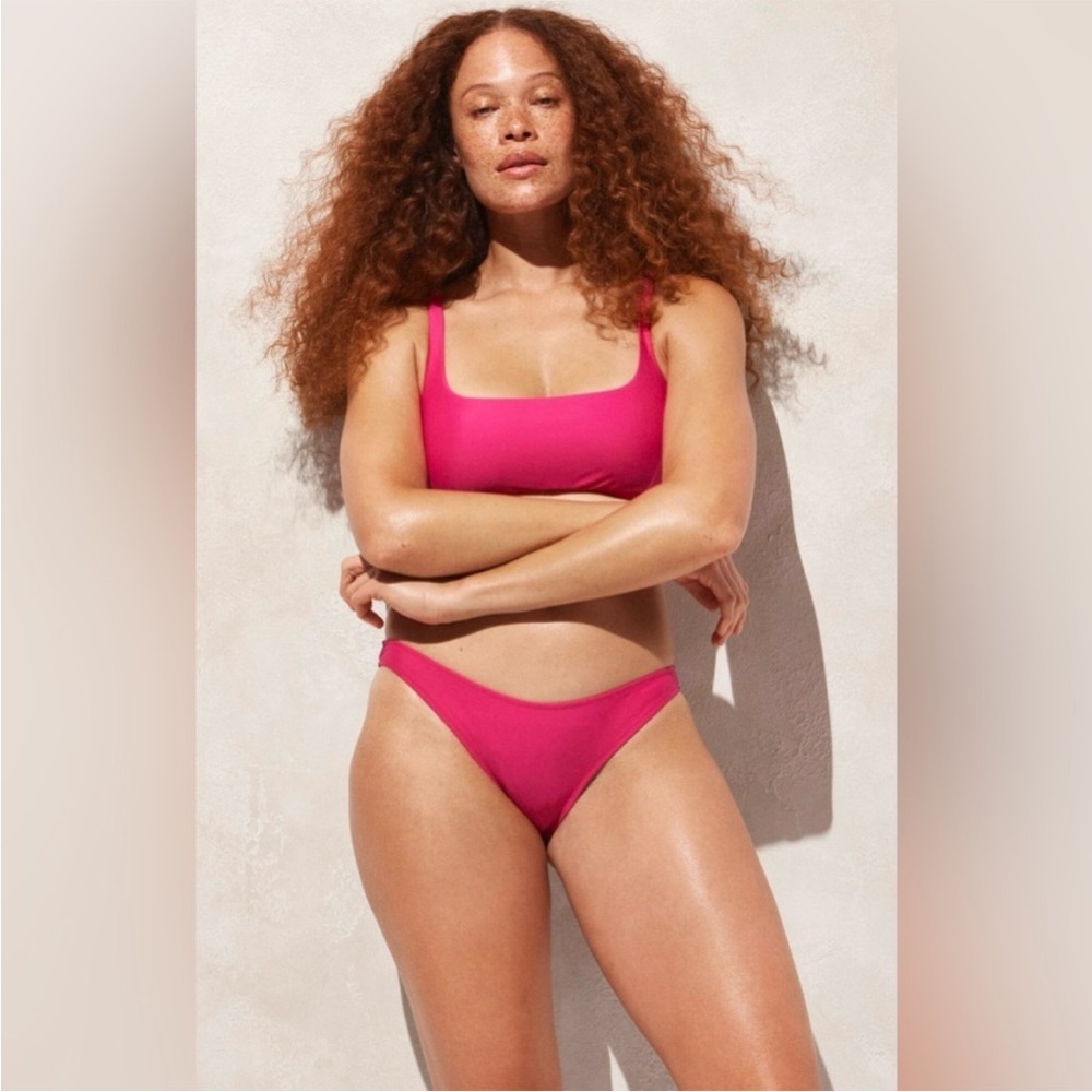 J.Crew Swim Heritage 1989 High-Leg Bikini Bottom Radiant Fuschia XS S L 2X NWT